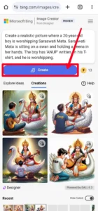 Bing AI 3D Saraswati Puja Image Generator