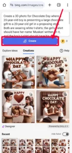 Bing AI Happy Chocolate day T Shirt Name Image Generator