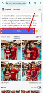 Bing AI Swimming Pools Couple T Shirt Name Photo generator