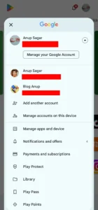 Change Gmail ID in playstore