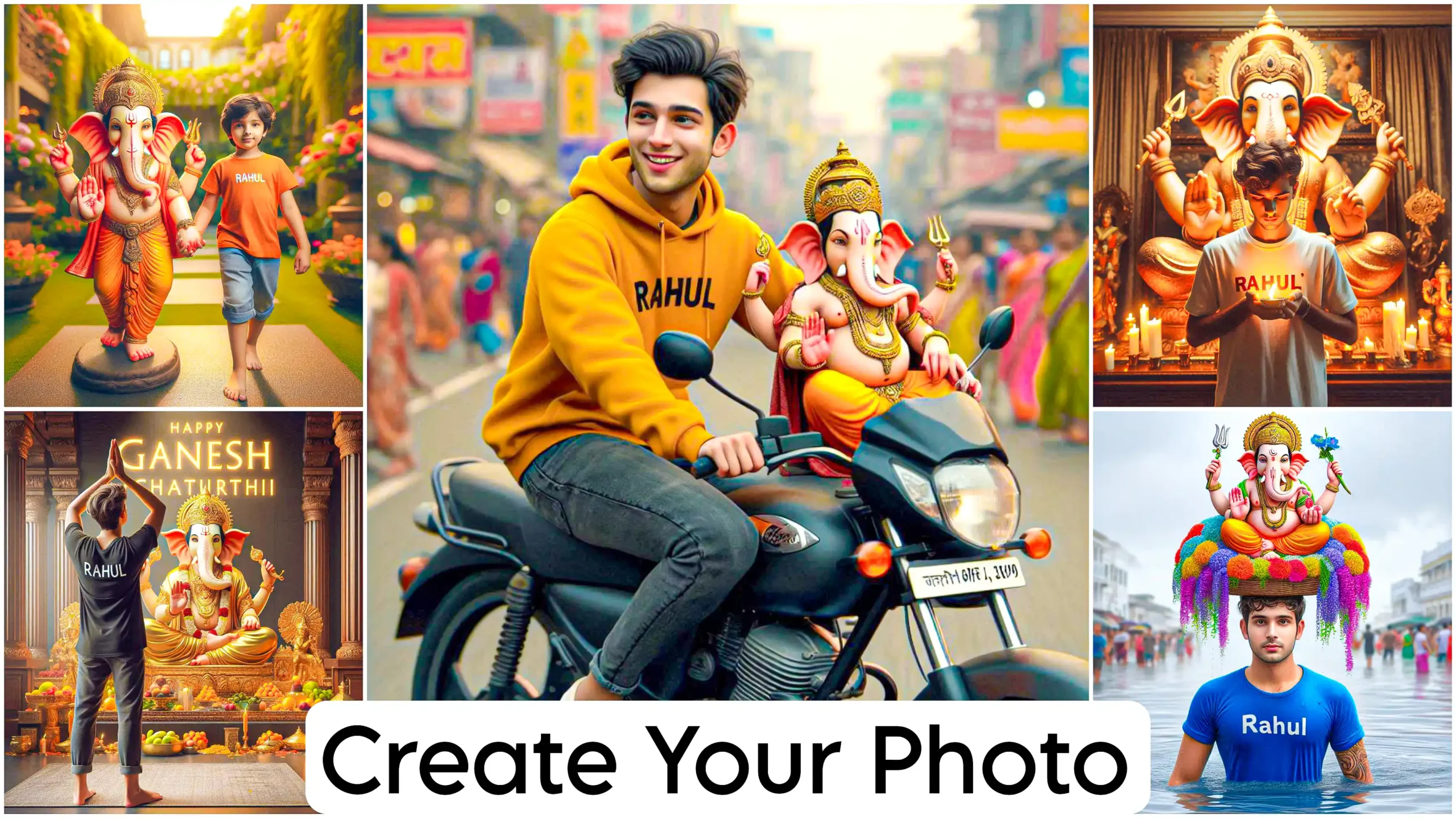 Ganesh Chaturthi Photo Name Editing