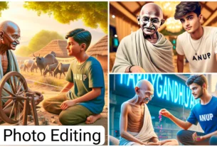 Gandhi Jayanti Name photo Editing