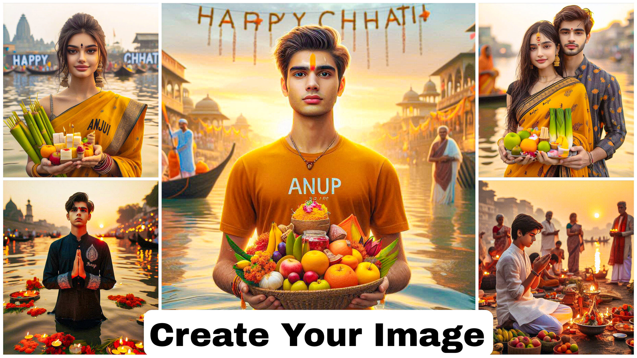 Chhath Puja AI Name Photo Editing