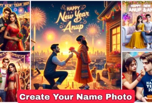 Happy New Year Couple Name AI Photo Editing Prompts