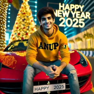 Happy new year 2025 photo editing