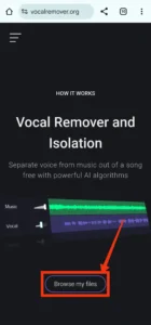 Vocal Remover Org interface