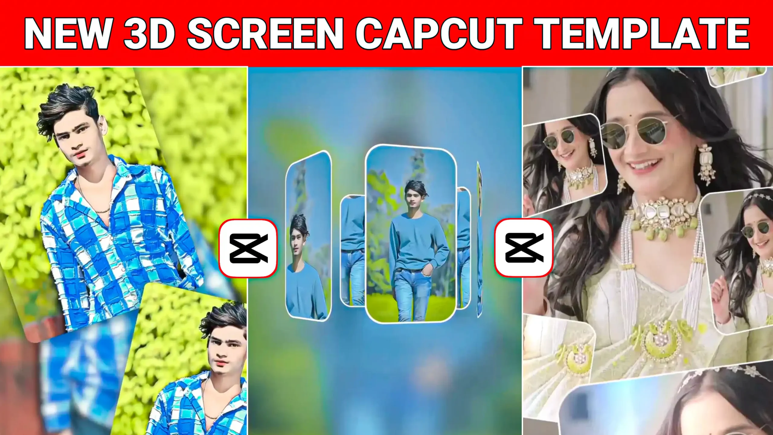 New 3D Screens Effect Capcut Template