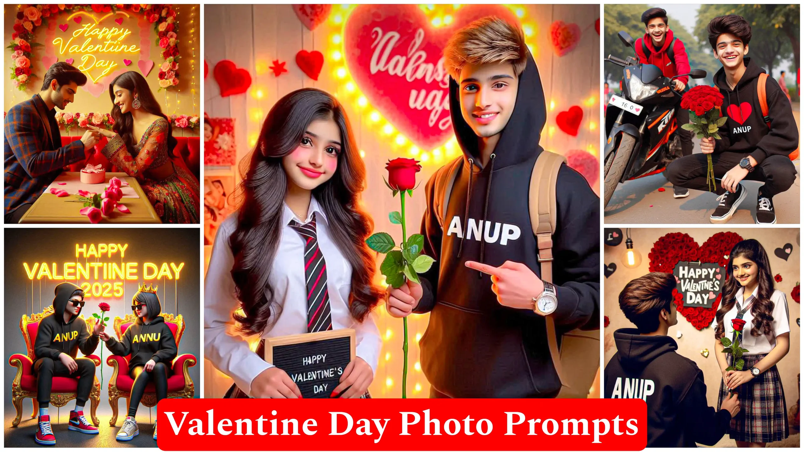 Valentine’s Day AI Photo Editing Prompts 2025