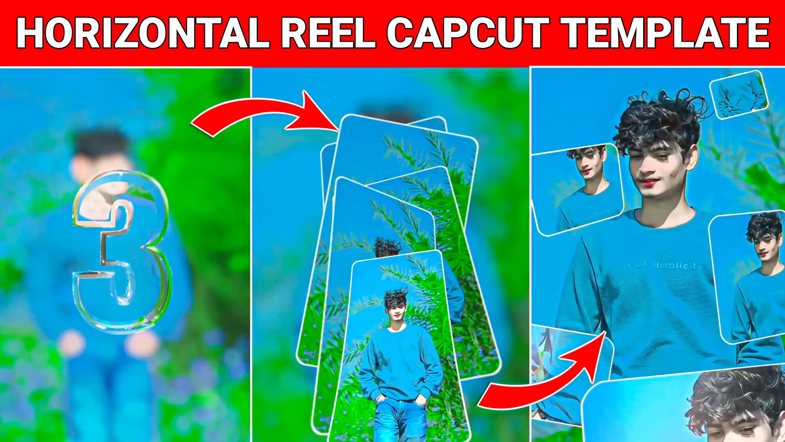 Horizontal Reel Effect Capcut Template